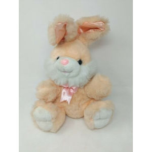 Dan Dee 15" Peach‎ Pink Easter Hoppy Hopster Bunny Rabbit Plush VTG